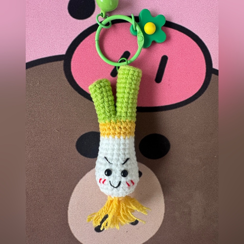 Crocheted Vegetable Keychain
